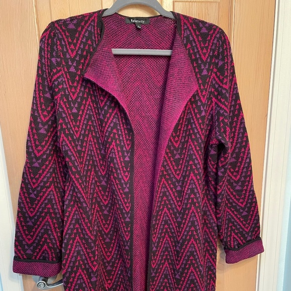 Relativity Sweaters - Relativity - Long Cardigan/Duster - L